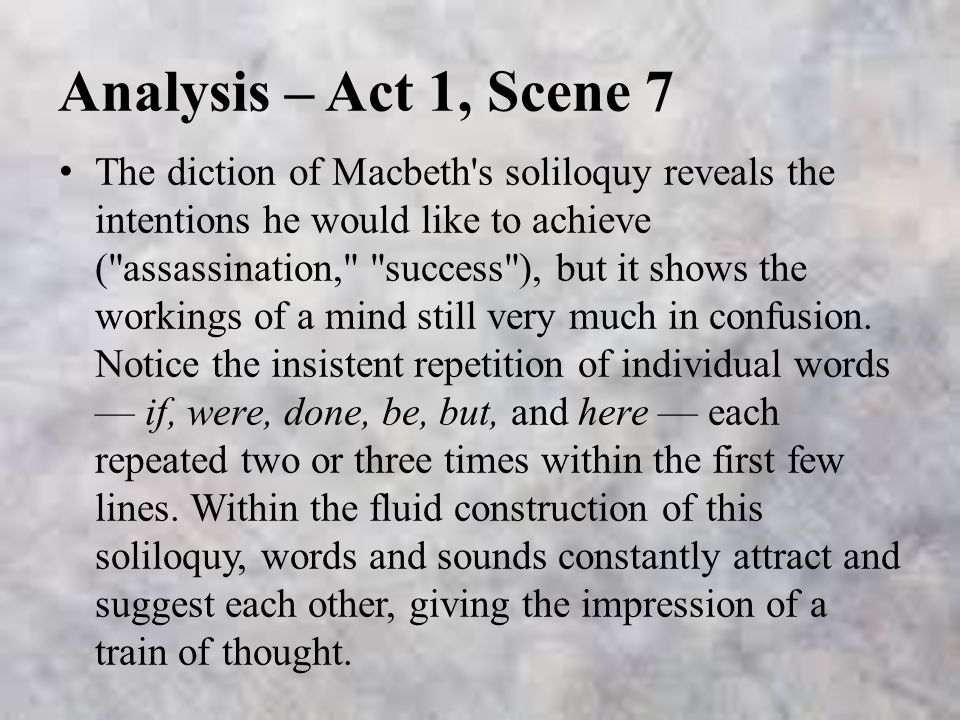 Analysis of the first soliloquy in